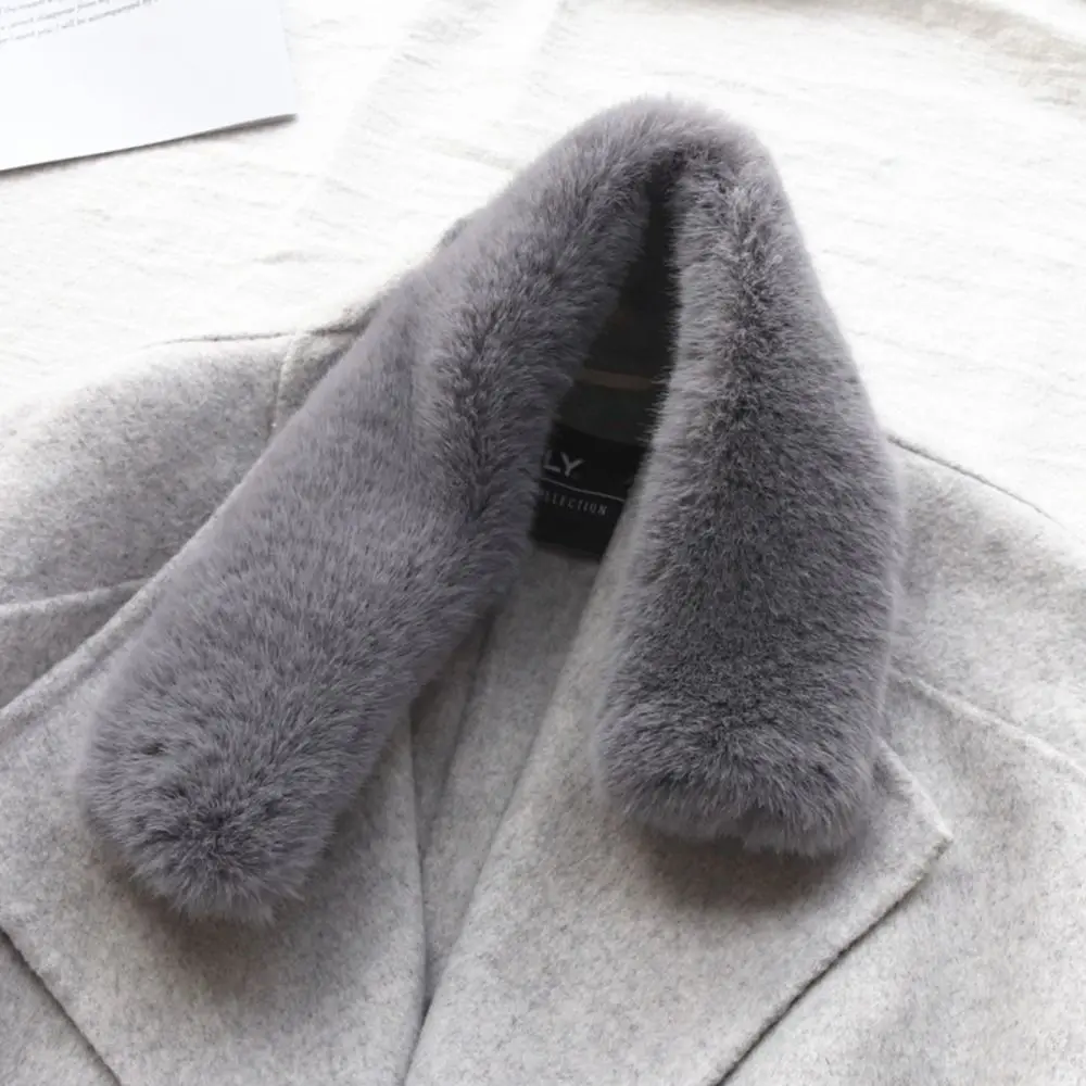 Neck Warmers for Women Coat Collar Fur Wool Collar Faux Mink Fur False Collar Fleece Neck Warmer Neck Outdoor Warm Scarf New