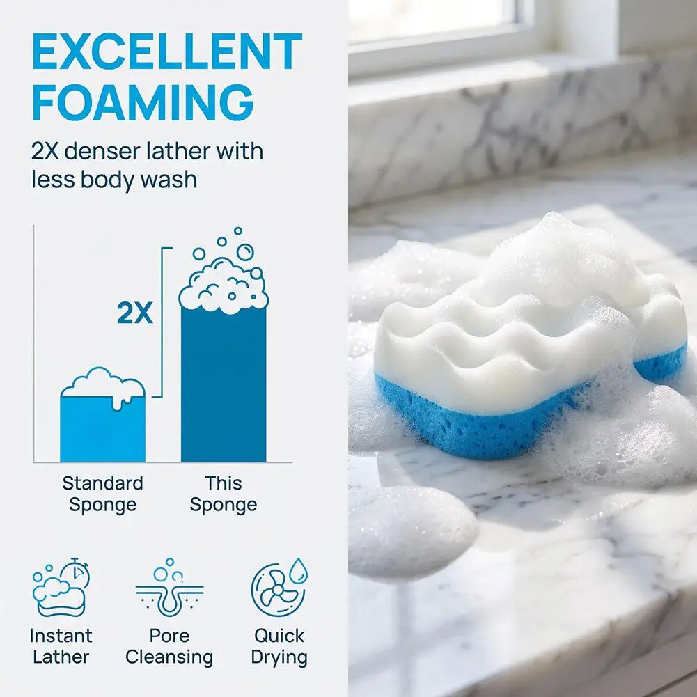 Soft Bath Sponge Body Scrub Bast Wisp Massage Brush Body Washcloth Exfoliating Skin Scrubber Relax Wash Bouquet Bath Accessories