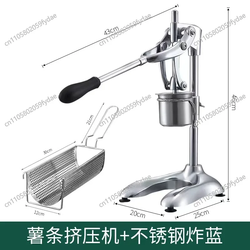

30cm Fries Maker Super Long French Fries machine Stainless Steel Potato Noodle Maker Machine Special Potato Extruders