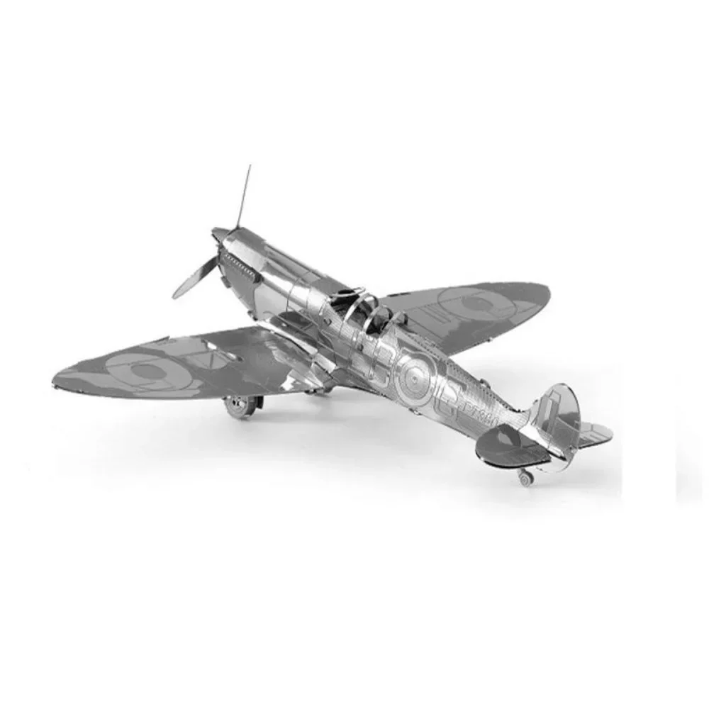 3D Spitfire Home Decor Metal FigurinePuzzle DIY High Difficulty Hand-assembled Model Desk Decoration Decorative Birthday Gifts