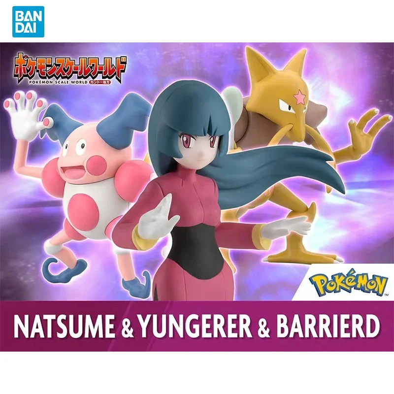 Original Bandai Pokemon Scale World Sabrina Kadabra Mr. Mime Natsume Yungerer Barrierd Figures Anime Model Toys