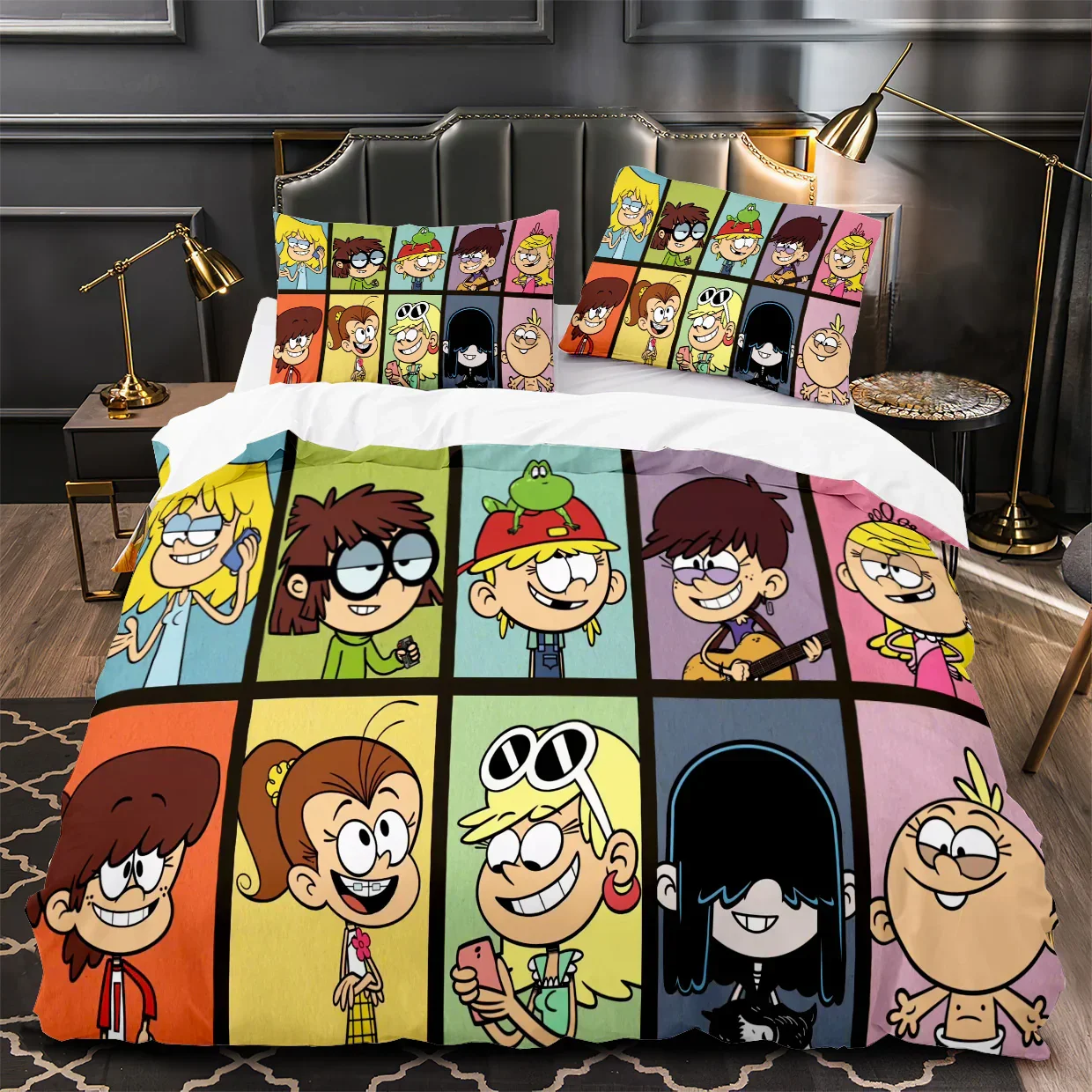 

Cartoon Loud House 3D Printed Duvet Case Pillowcase Bedding Set Twin Full Queen King Size For Bedroom Decor