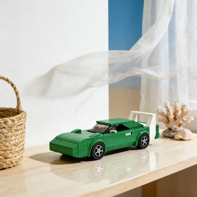 191 stks MOC Dodge Charger Daytona City Champions Model Bouwstenen Architectuur Kerstcadeaus DIY Idee Speelgoed Onderwijs Baksteen