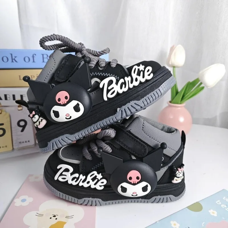 

Kawaii Kulomi Sanrio Children Cute Cartoon Comfortable Warm Sports Shoes Anti Slip Running Shoes Flat Shoes Gift for Kids