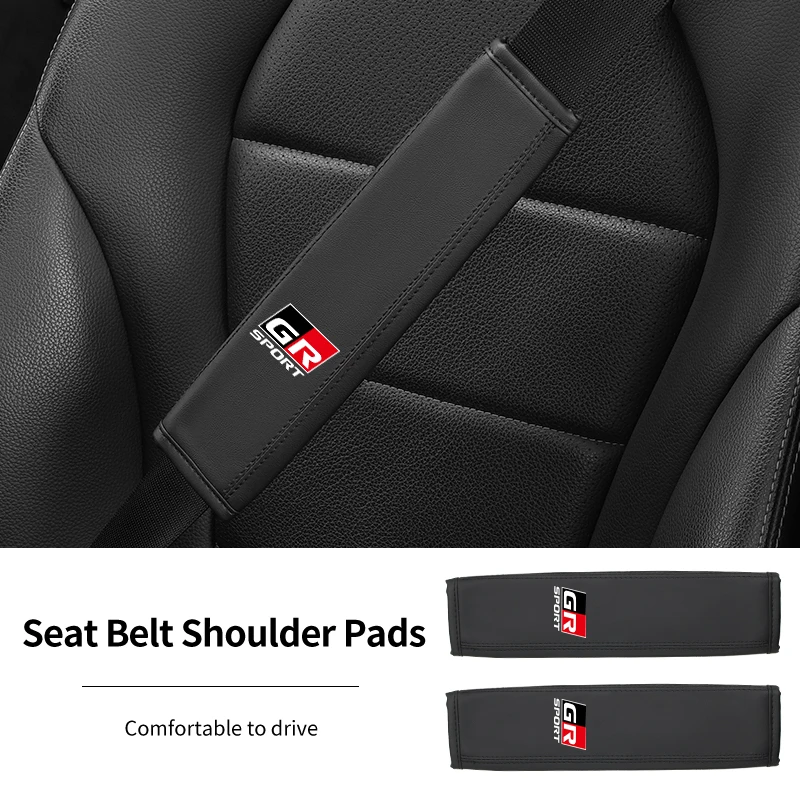 Car Seat Shoulder Pad Cover Seat Belt Buckle Protector Accessories For Toyota GR Supra Aygo Prado RAV4 Hilux Yaris Corolla 4Runn view 4