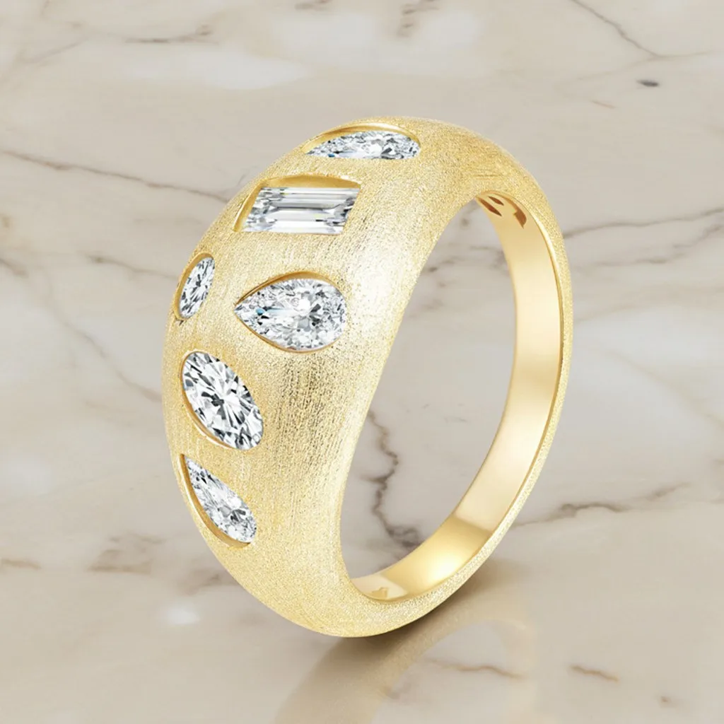 NEW S925 Sterling Silver Jewelry Inlaid With Moissanite Fashionable and Luxurious Irregular Engagement Ring Selected Gift