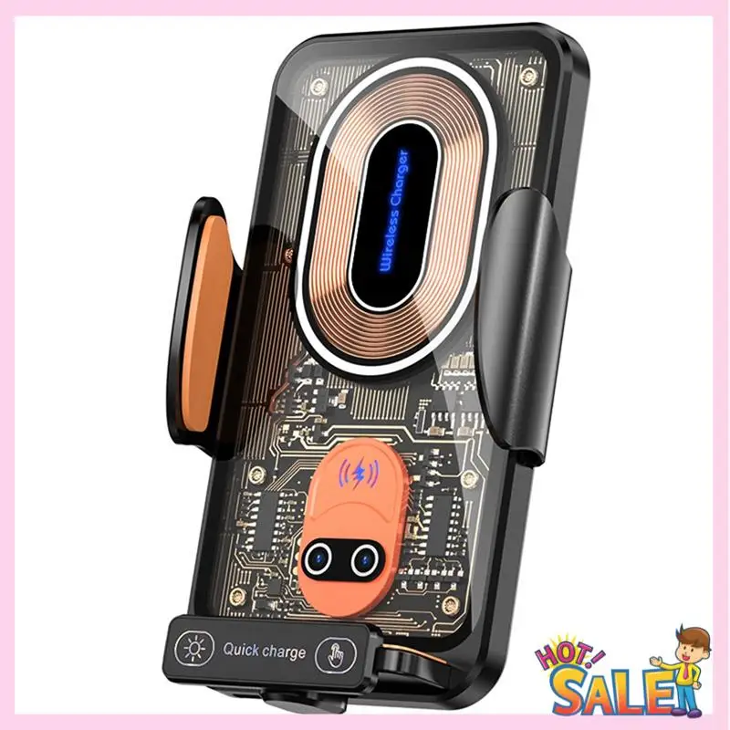 A88X 120 ワットカーマウント電話ホルダー赤外線センスエアベントクリップ 15 ワット車のワイヤレス充電器磁気 Huawei 社
