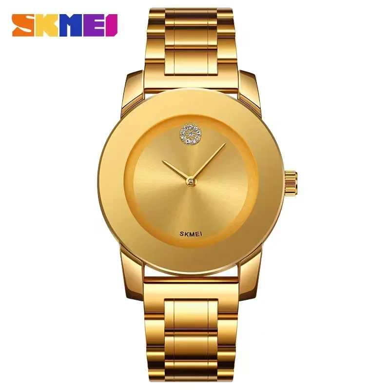 

SKMEI Waterproof Time Clcok reloj hombre Simple Quartz Watch Mens Luxury Stainless Steel Strap Male Wristwatches 2176