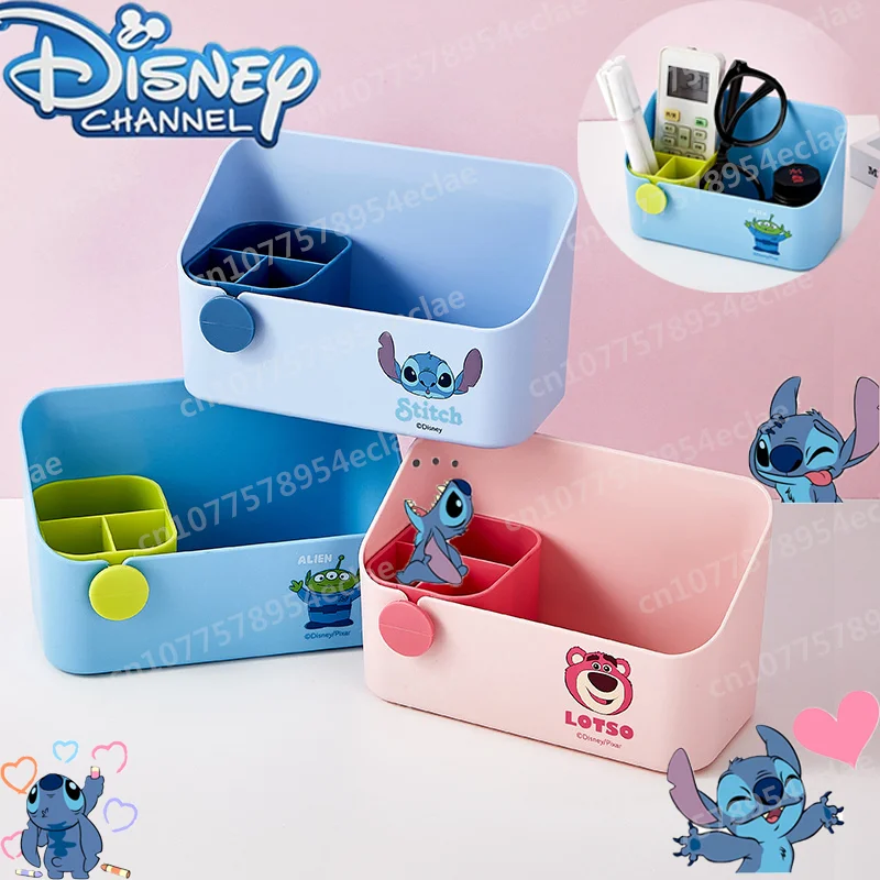 

2024 Disney Stitch New Desktop Storage Box Anime Three Eyes Jewelry Lipstick Sundries Finishing Cosmetics Storage Box Wholesale