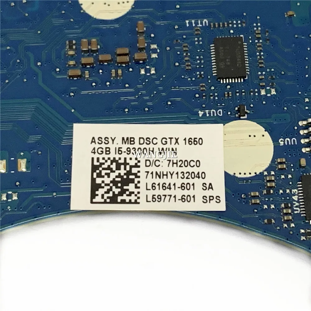 L59771-601 FPC72 LA-H491P ل HP Omen 5 PLUS 17-CB 17T-CB اللوحة الأم للكمبيوتر المحمول SRFCR i5-9300H CPU GTX 1650 4GB 100% تم اختبارها بالكامل