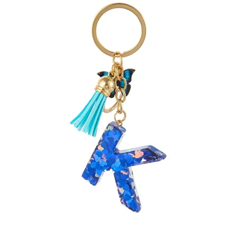 Custom Blue Butterfly Keychain, Personalized Gift