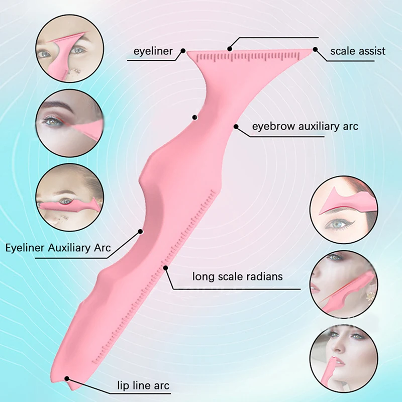 실리콘 아이라인 눈금자 도구, 아이 섀도우 배플, 아이 메이크업 보조, 속눈썹 페인트, 립 라인, 페이스 섀도우 포지셔닝 체중계, 미용 도구