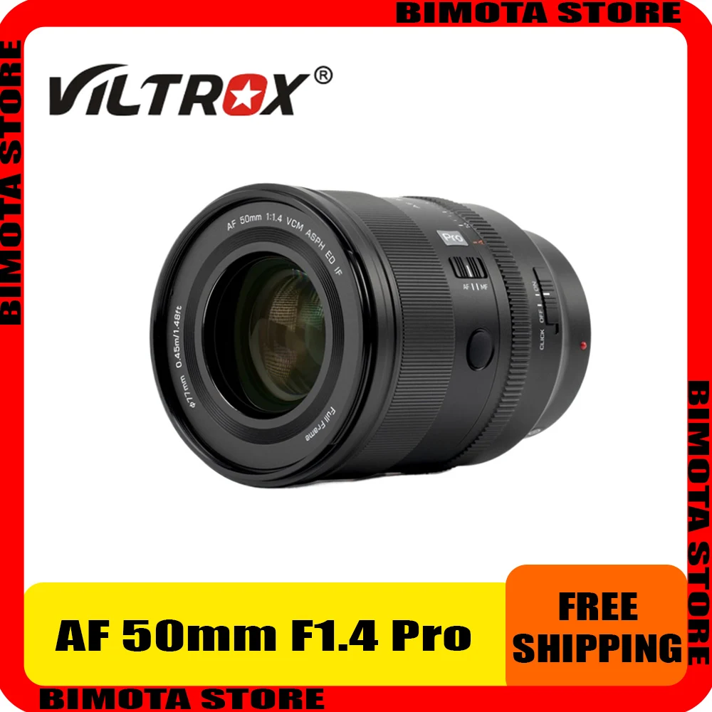 

Viltrox 50mm F1.4 Pro FE-Mount Black Full Frame Autofocus Lens for Sony E a7iv a7cii a7rv a1ii a6600 a6700 zve1 zv-e10ii a7rv