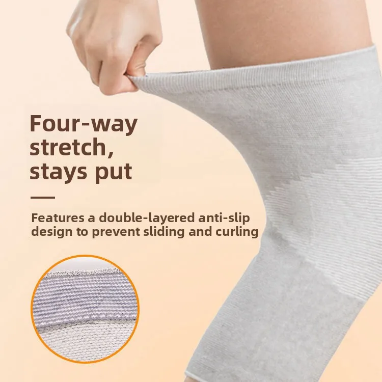 واقي الركبة الدافئ المرن بأربعة جوانب. واقي الركبة للجري وركوب الدراجات. واقي الركبة الرياضي المحبوك المسامي. #4