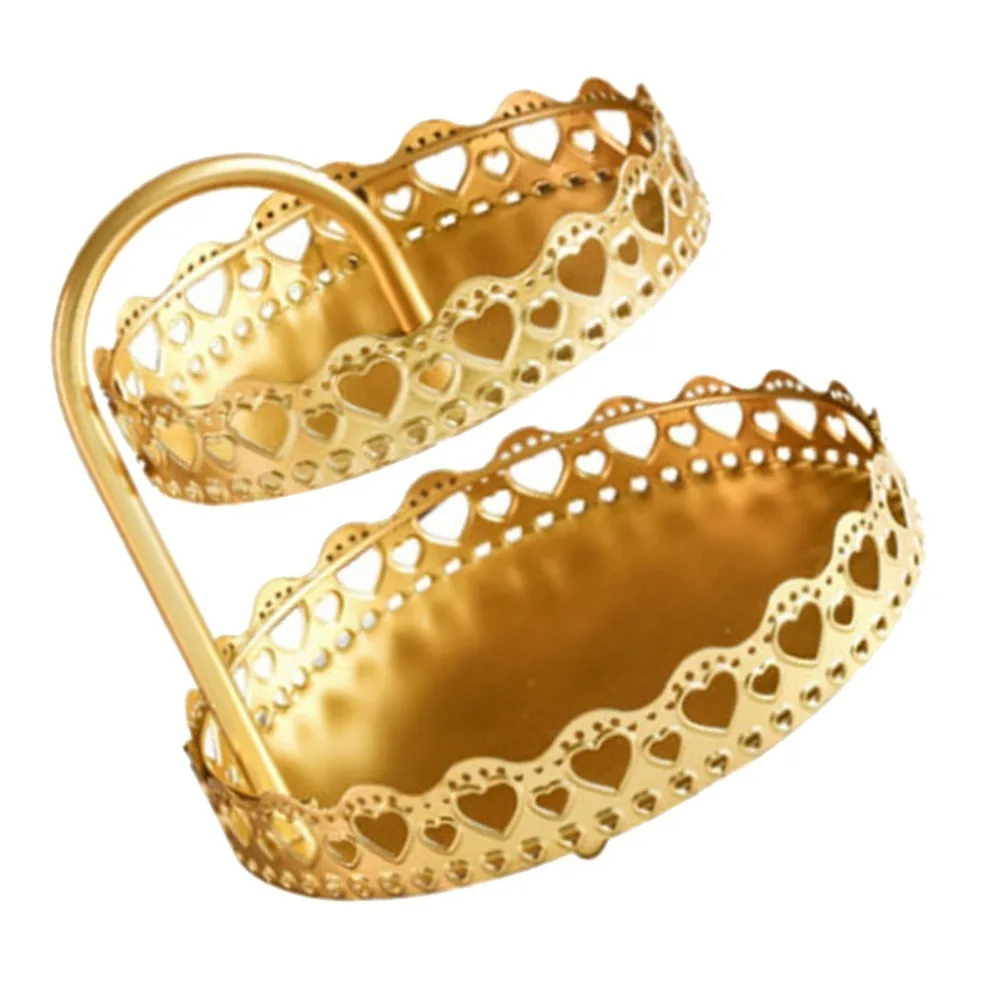 Long‑time Usage Sturdy Storage Tray Metal Elevated Base Serving Platter Coated Round Smooth Pastry Rack Wedding