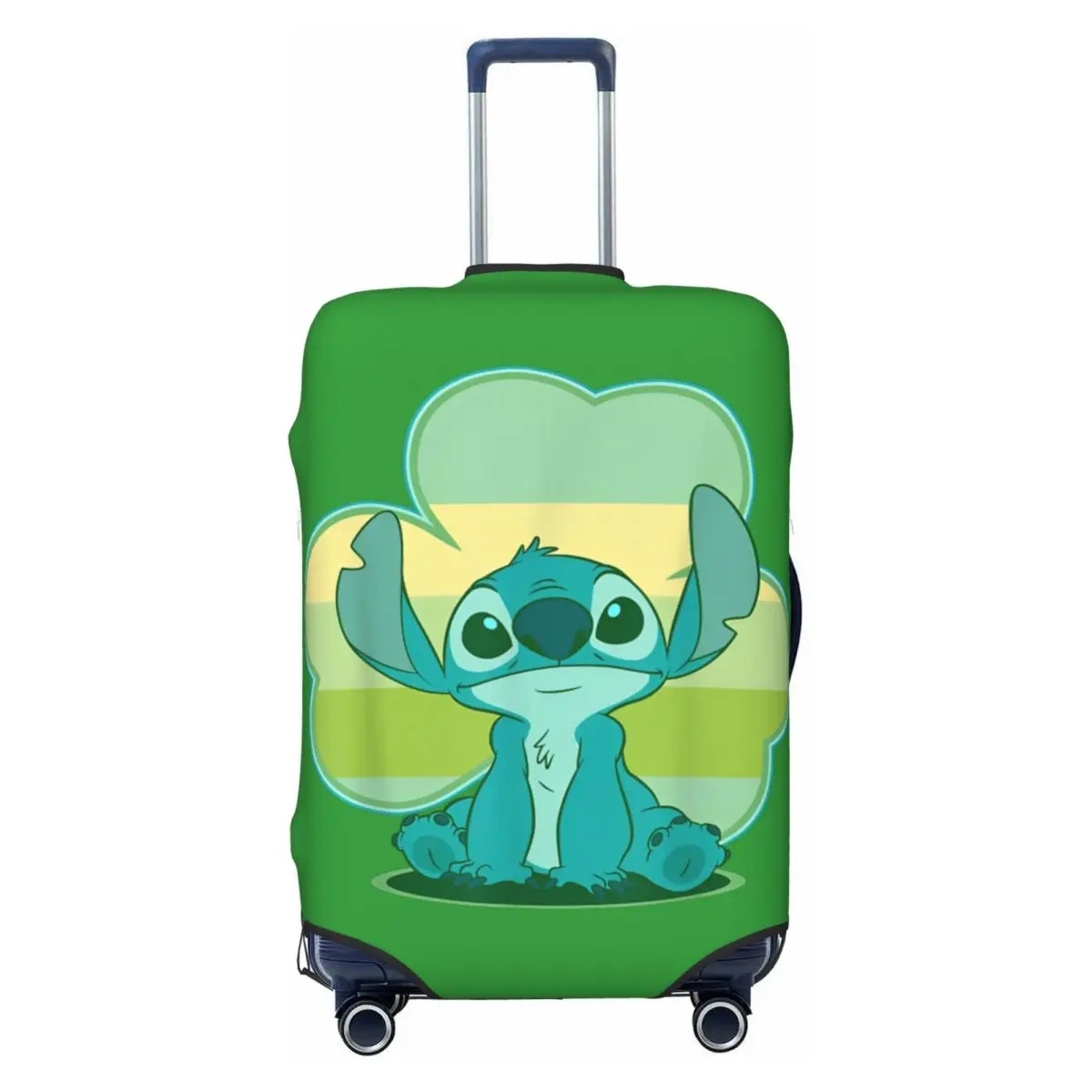 Lilo & Stitch St. Patrick's Day Stitch Clover Suitcase Cover Business Protection Vacation Strectch Luggage Case