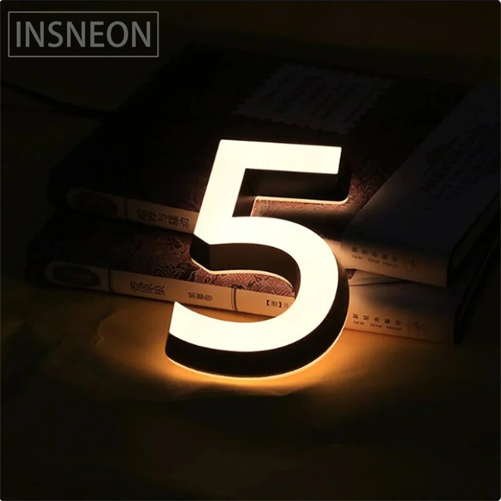 LED Double-sided Illuminated Number Plate Anti-aging Outdoor Acrylic House Number 3D Light Letter Door Sign