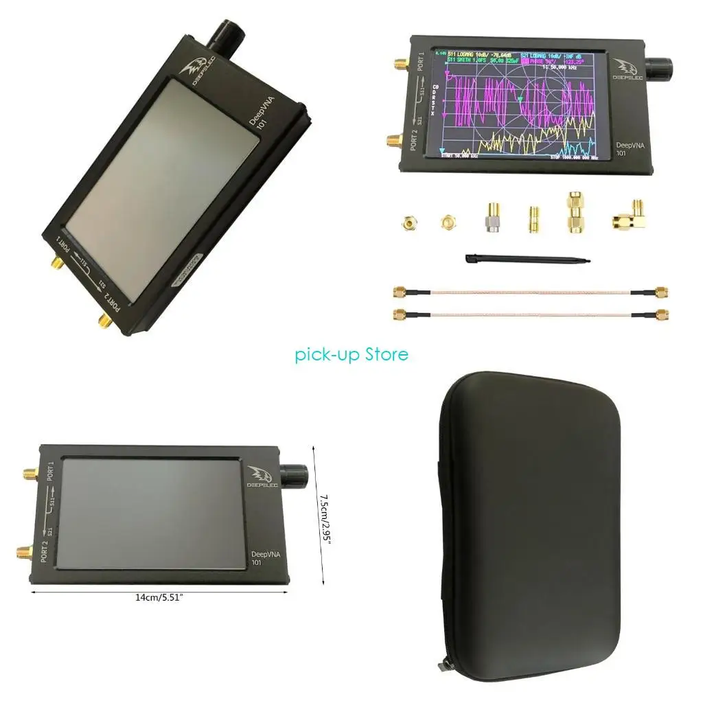 

Q5WA DeepVNA SWR Meter VHF UHF Antenna 2022 4.3 inch IPS LCD + Metal for Cas