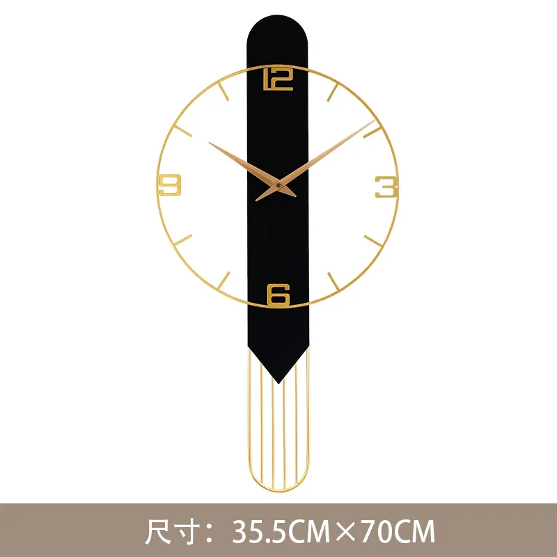Large Girls Bedroom Orologio Da Parete Home Decor Silent Luxury Wall Clocks Nordic Design Gold Black Metal Stylish Wall Clock