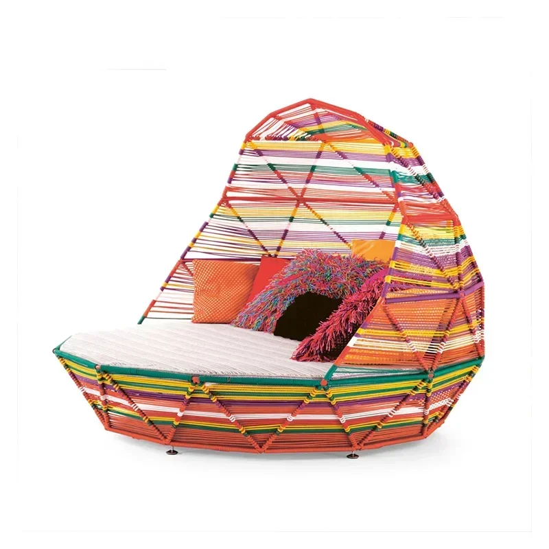 

Outdoor funiture basket bird nest wicker chair garden bed rocking chair swing chaise lounge deposithigh quality