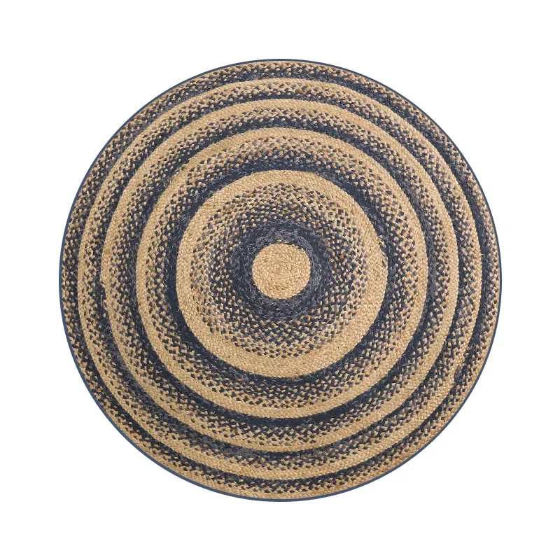 

Hand-woven jute living room carpet coffee table sofa cushion cotton cloth designer light luxury new Chinese