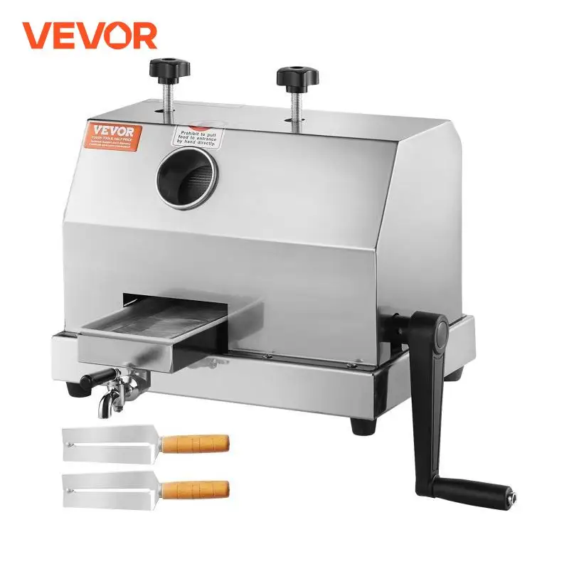 VEVOR Spremiagrumi Commerciale Canna da Zucchero, Macchina per Spremiagrumi per Canna da Zucchero Resistente da 50g/h con 3 Rulli Acciaio Inox, Pressa Manuale per Spremiagrumi per Canna da Zucchero