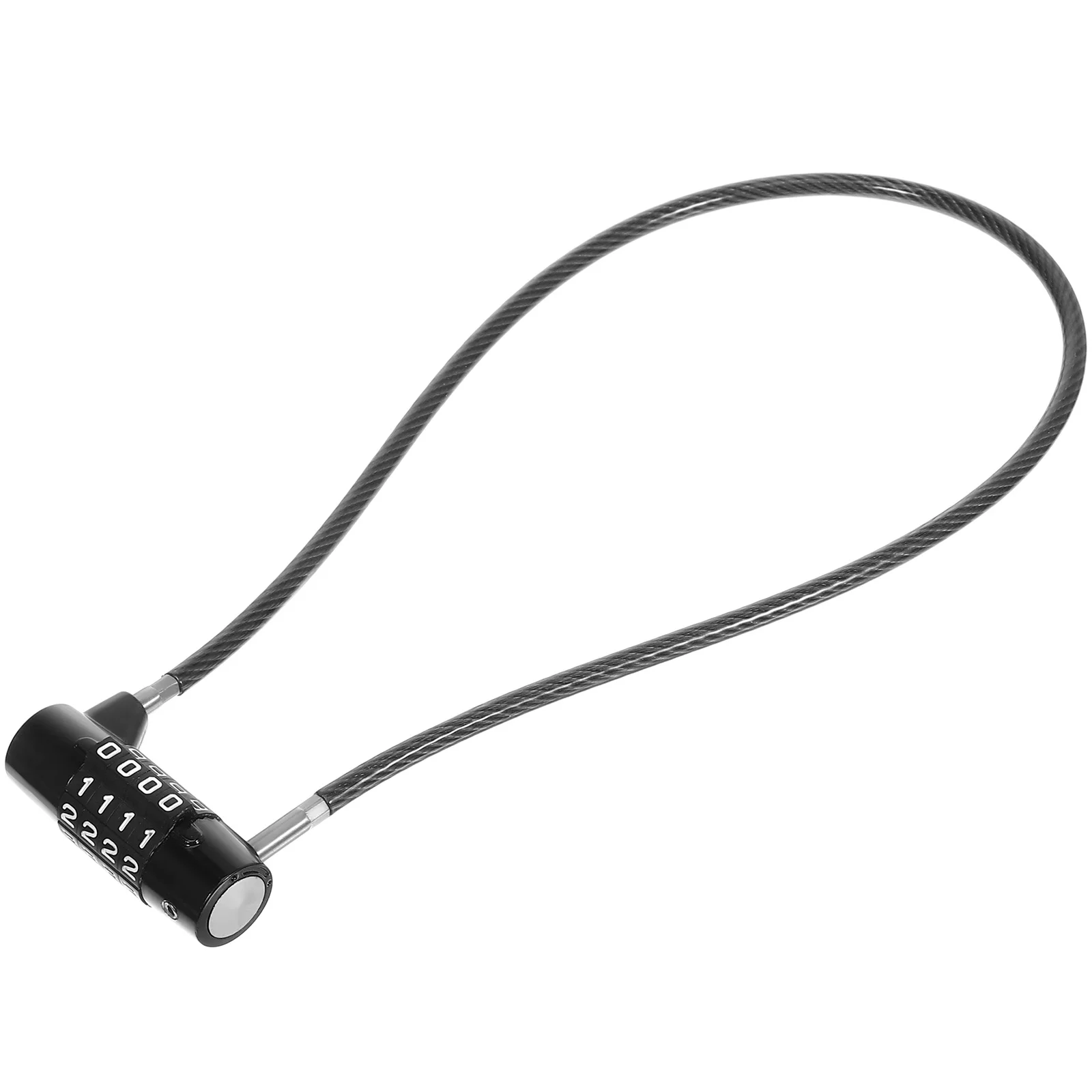 Combination Cable Lock 4 Digit Resettable Code Zinc Alloy Weatherproof Long Shackle for Gym Locker Toolbox Fence Gate Suitcase