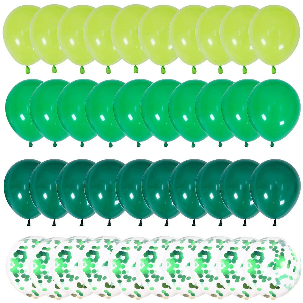 

40pcs Retro Dark Green Balloons Set Confetti Balloon Jungle Safari Animal Birthday Party Decorations Kids Boy Baby Shower Favors