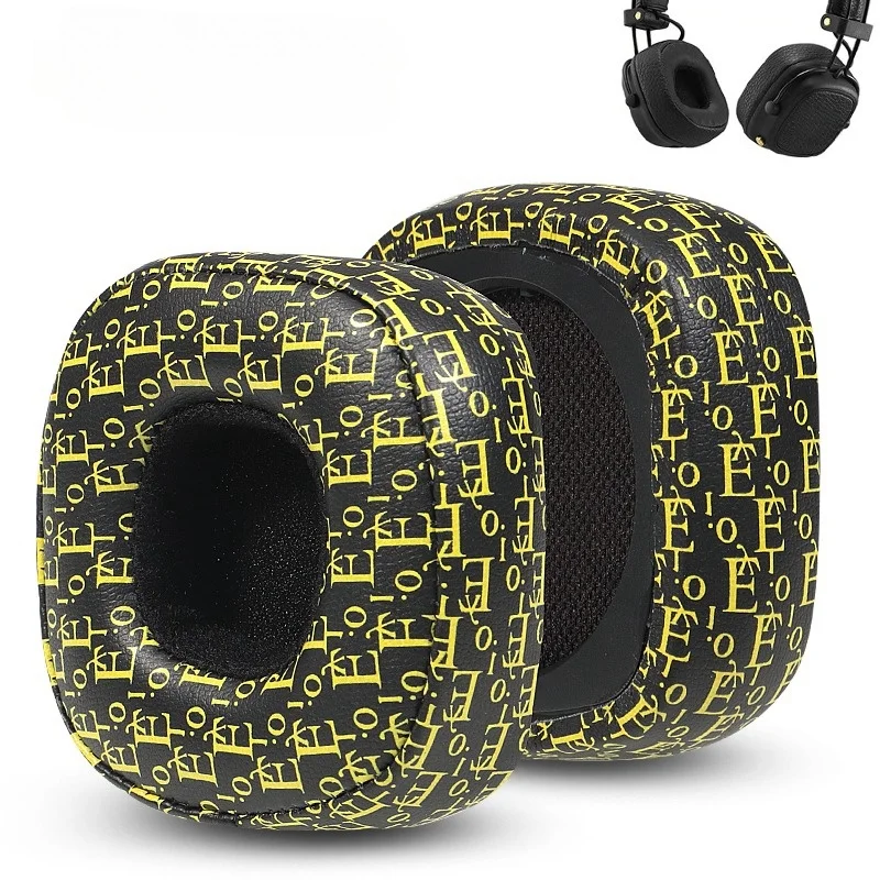 وسادات أذن رئيسية مكونة من 3 وسادات أذن بديلة من جلد البروتين من إسفنج الذاكرة وسادات أذن لسماعات الرأس Marshall Major III