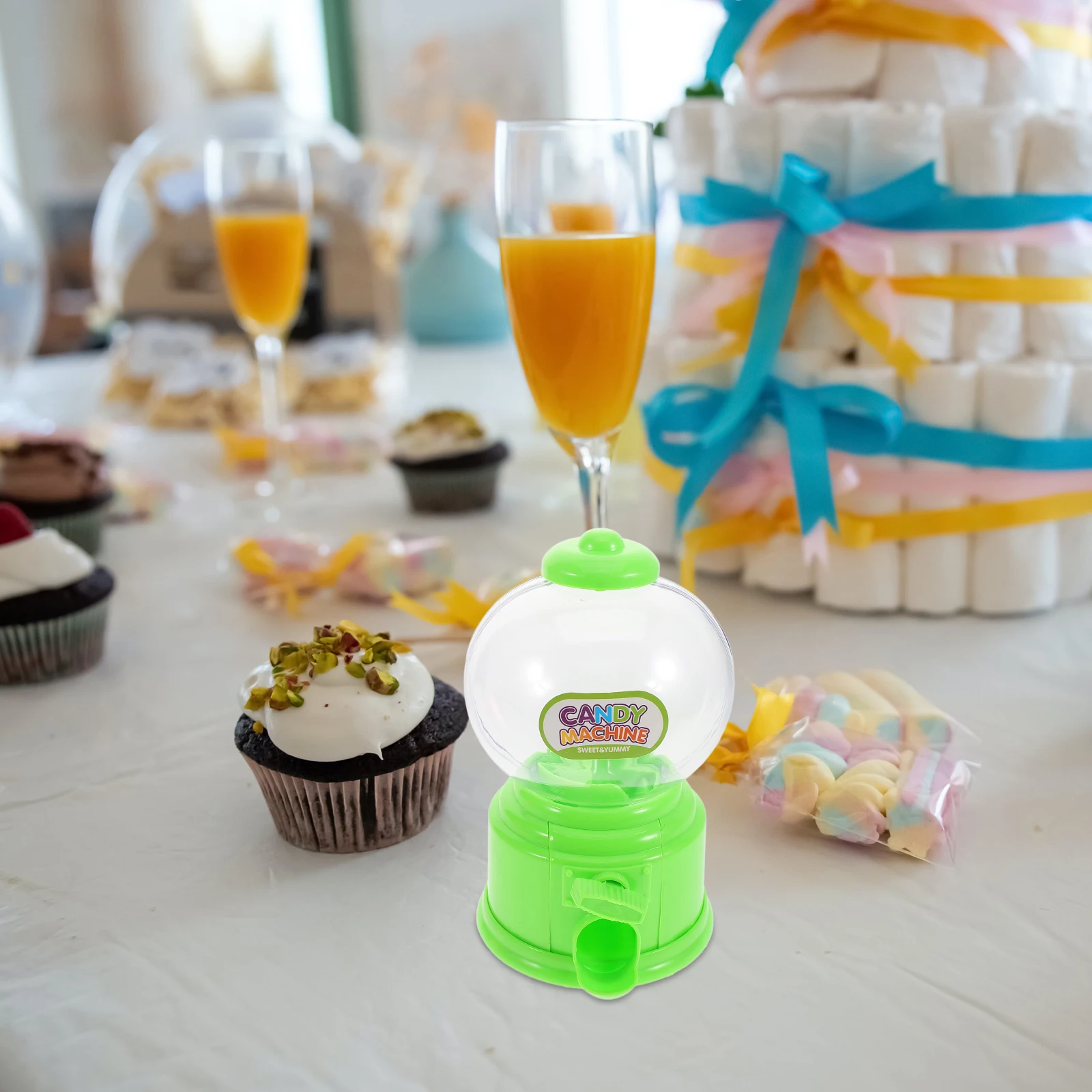 

2Pcs Candy Machine for Kids Mini Dispenser with Crank Handle Colorful Gumball Vending Treat Dispenser Birthday Party Favor