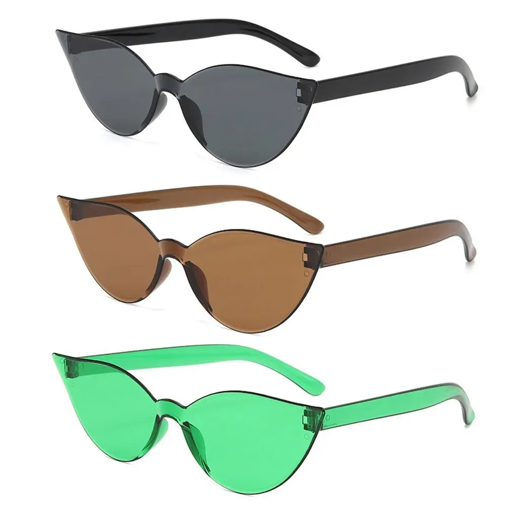 Candy Color Cat Eye Sunglasses UV400 Sun-Protective Driving Glasses Travel Accessories Street Photos Decoration Trend Eyewear