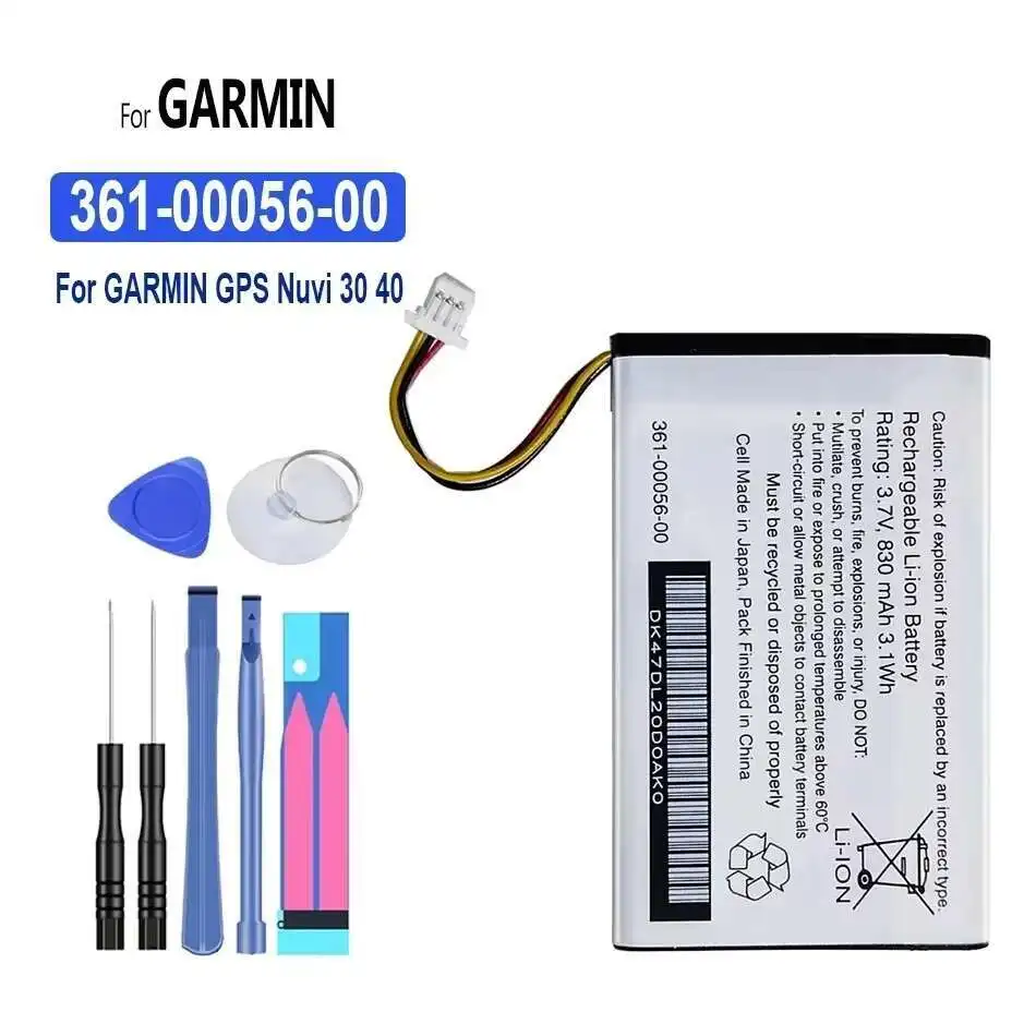 

Watch Battery Safe For Garmin Gps Nuvi 30 40 40LM 50LM 50 830Mah 361-00056-00 High-Efficiency