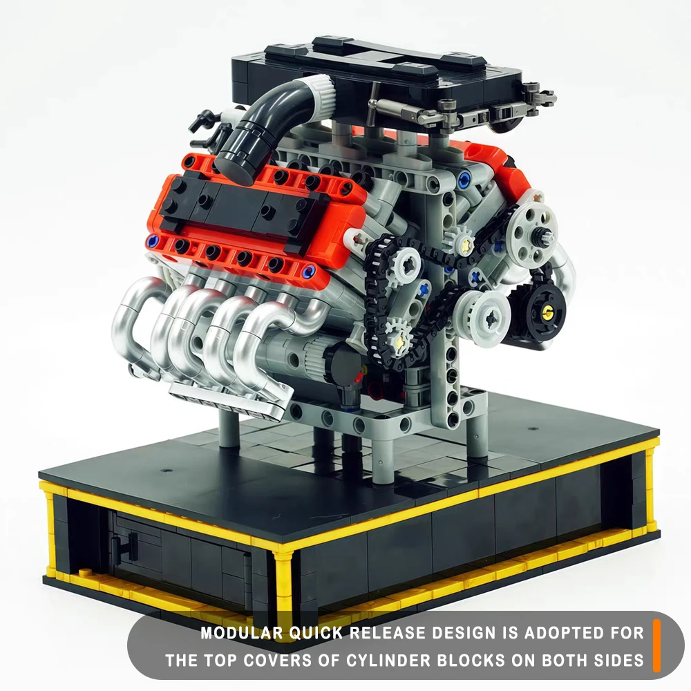 

Технический механический конструктор ENZO: Модель двигателя, высокотехнологичный MOC-модуль, кирпичики для сборки двигателя автомобиля, игрушки, рождественский подарок для декора комнаты