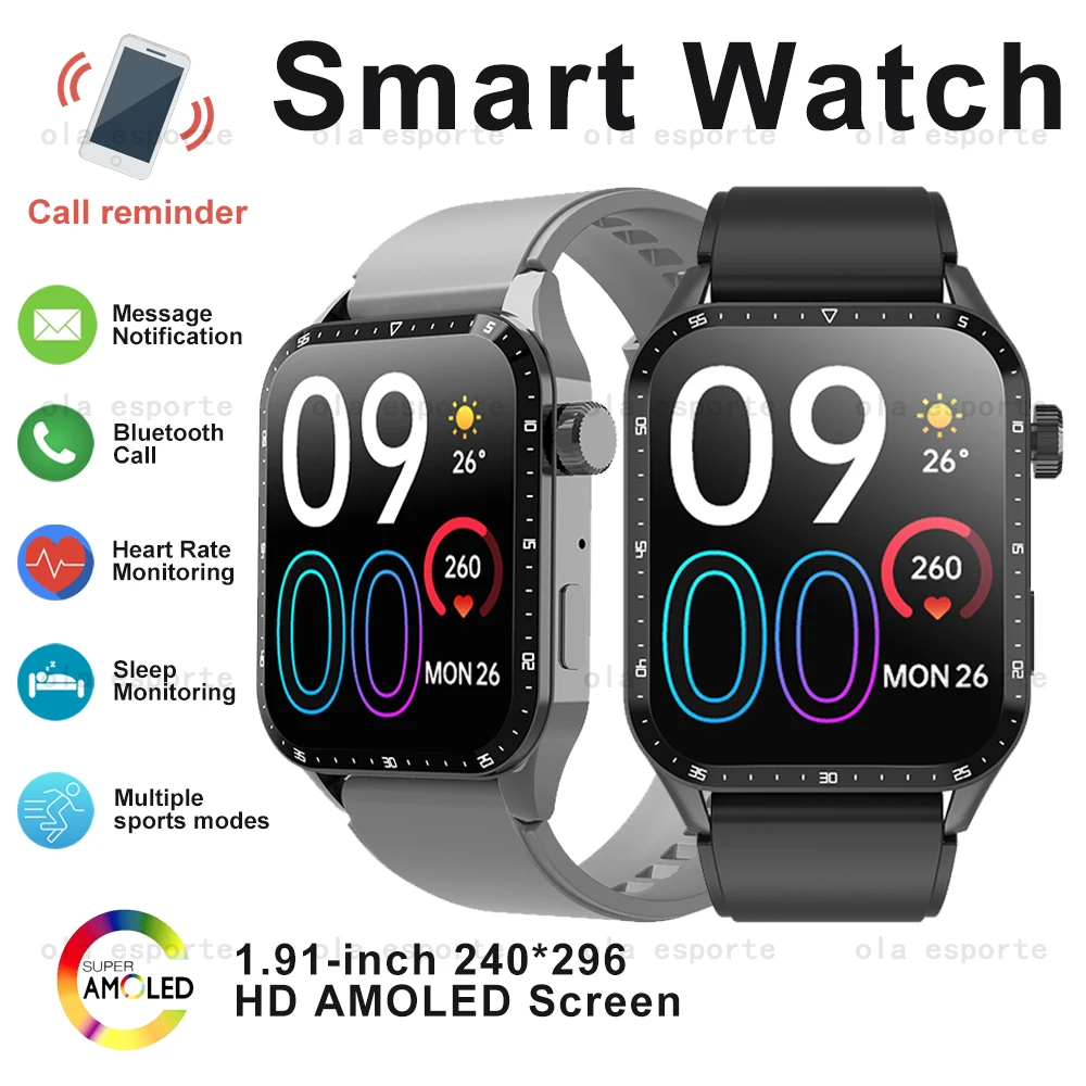 

Мужские умные часы с AMOLED-экраном, интеллектуальные NFC, умные часы с беспроводным вызовом, здоровье, мониторинг сердечного ритма, сна, фитнес-спортивные часы
