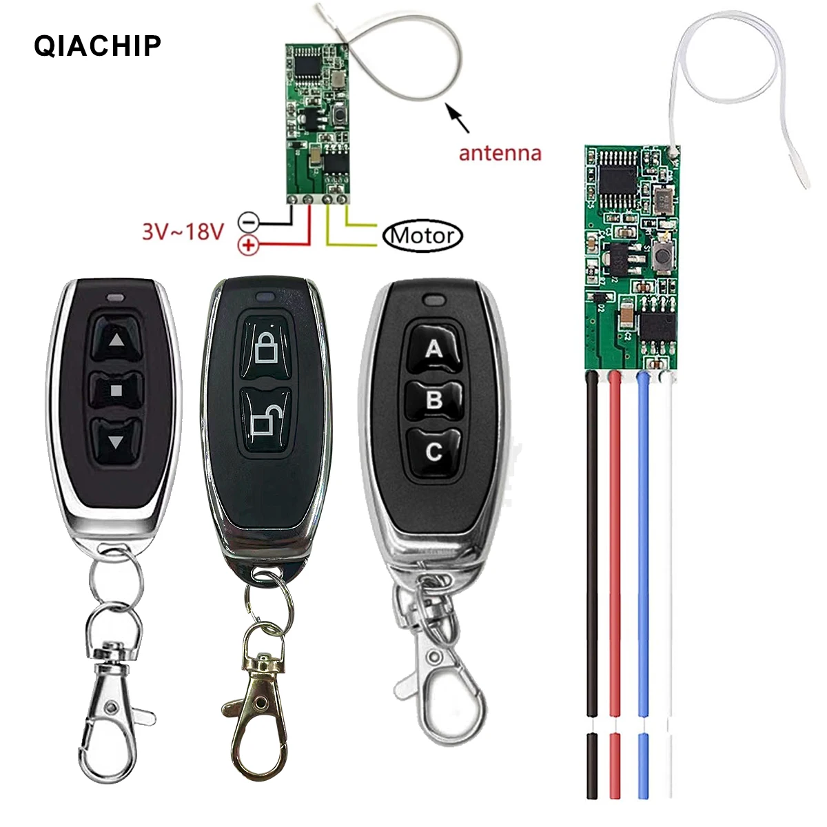 433Mhz DC 12V Motor Drive Forwards and Reverse Controller Module Switch RF Wireles Controllers Remote Electric Push Rod Motor