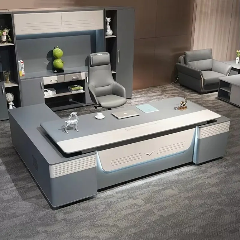 Modern Executive Office Modern Executive Desk Set With Ergonomic Chair And File Drawer Modular Office Furniture
