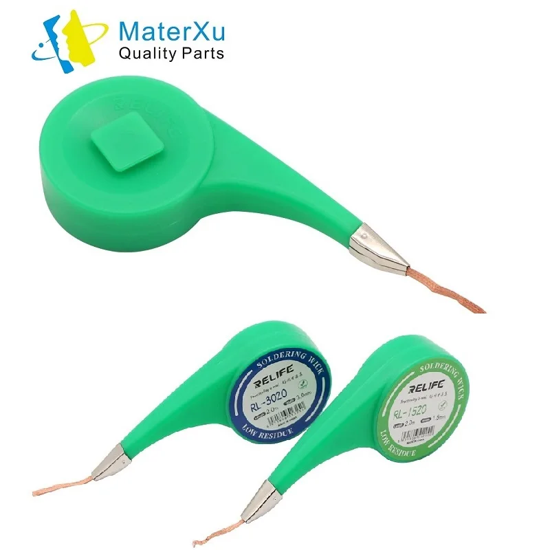Solder Wick Relife No-Clean Copper Desoldering Braid Low Residue Tin Repair Tool RL-1520 RL-2020 RL-2520 RL-3020 RL-3520