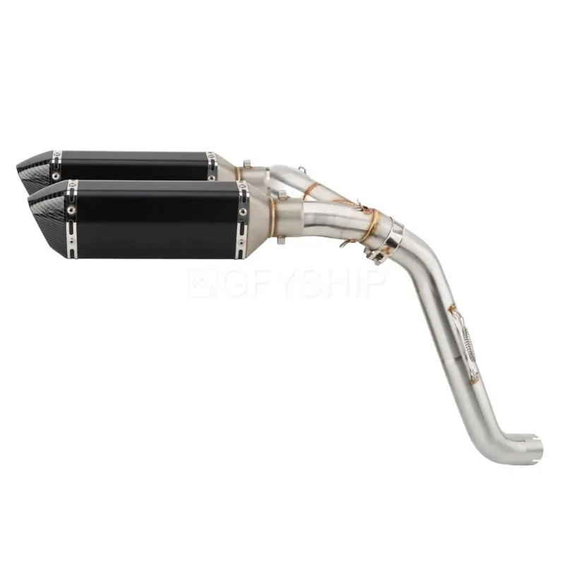 For Honda VFR 800 2002 2003 2004 2005 2006 2007 2008 2009 to 2013 VFR800 VTEC RC46 / ABS Motorcycle Exhaust Muffler Link Pipe - view 2