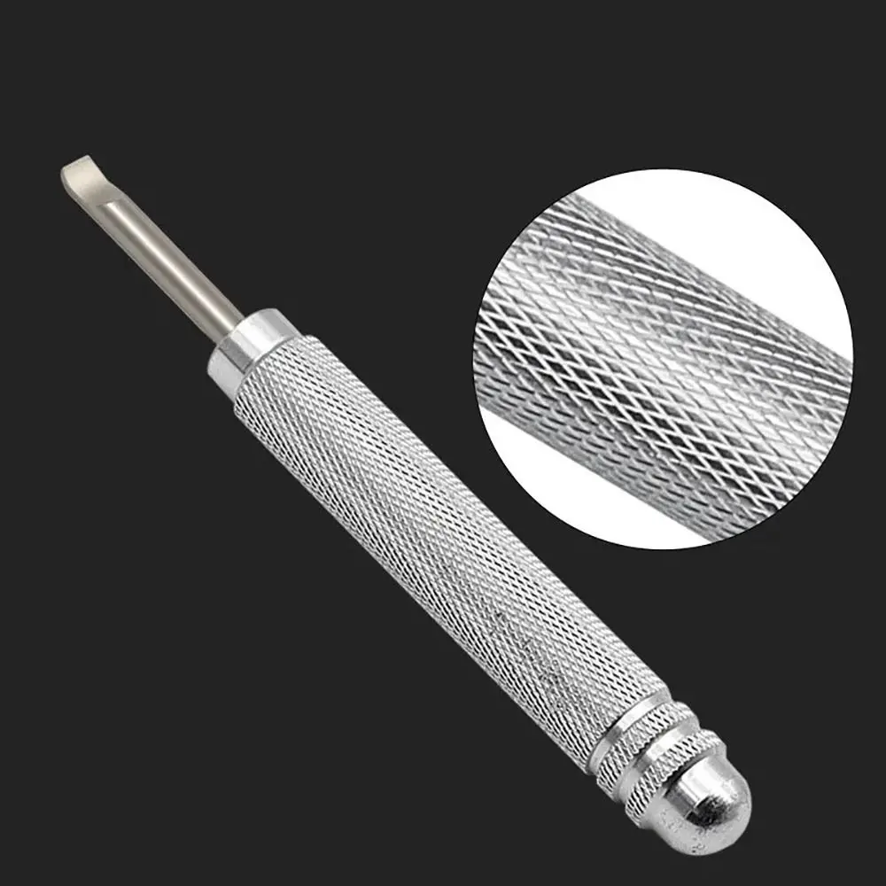 1ชิ้นเครื่องงัดสกรูกำจัดโลหะเครื่องมือซ่อมกดนาฬิกาที่เปิดฝาหลังเปลี่ยนแบตเตอรี่สำหรับช่างซ่อมนาฬิกาเครื่องถอดฝาหลัง