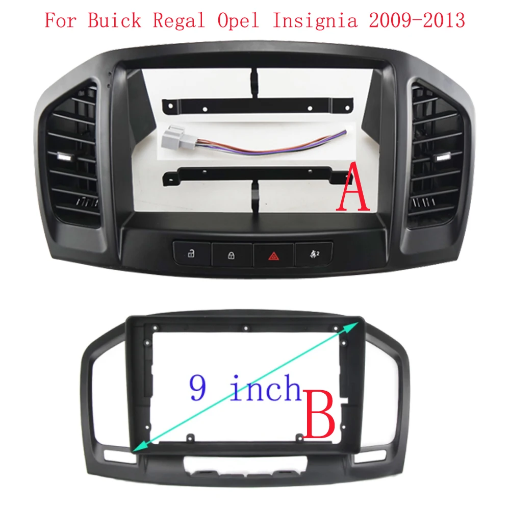 

9 Inch Car Frame Fascia Adapter Android Radio Dash Fitting Panel Kit For Buick Regal Opel Insignia 2009-2013