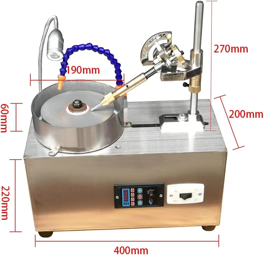 Gem Faceting Machine Jade Stone Angle Machine Jewelry Polisher Flat Grinder Ring Surface Grinder With Manipulator 3000Rpm