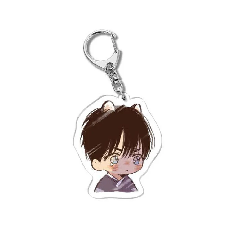 Korea No Love Zone Transparent Laminated Acrylic BL Keychain Love Restricted Zone Cartoon Anime Workplace Figures Lover Pendant