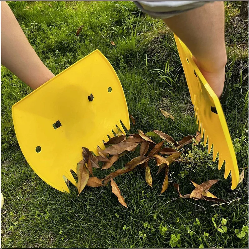 

2 шт. пластиковые садовые грабли для сбора листьев, для уборки опавших листьев, садовые инструменты, для кленовых листьев