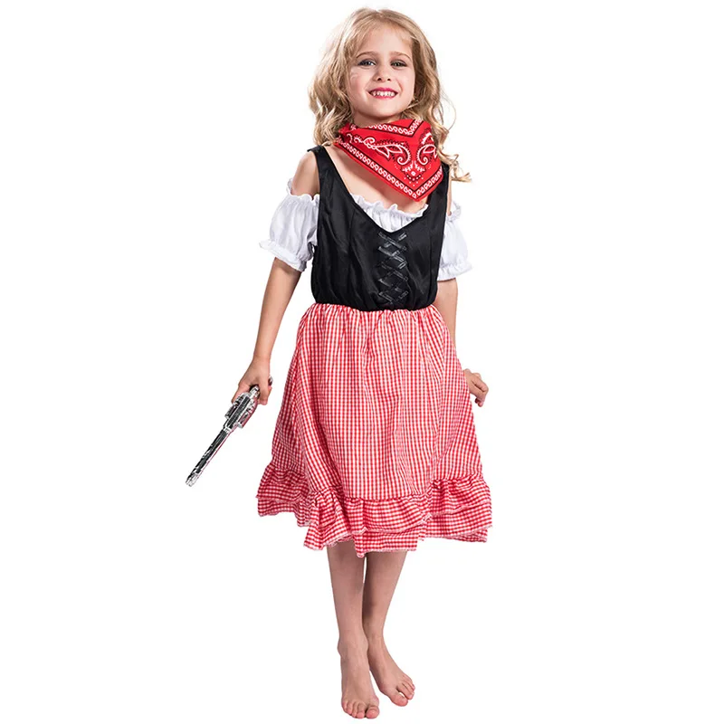 Hot Sale Cowboy Cosplay red Cowboy dress Costumes Halloween Outfits toy cowboy