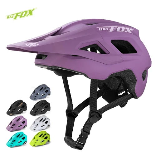 Imagen 1 del producto BATFOX-casco de bicicleta ligero, gorro de seguridad, protección, forro cómodo, cascos de bicicleta MTB, mujeres y hombres, casco de ciclismo casao