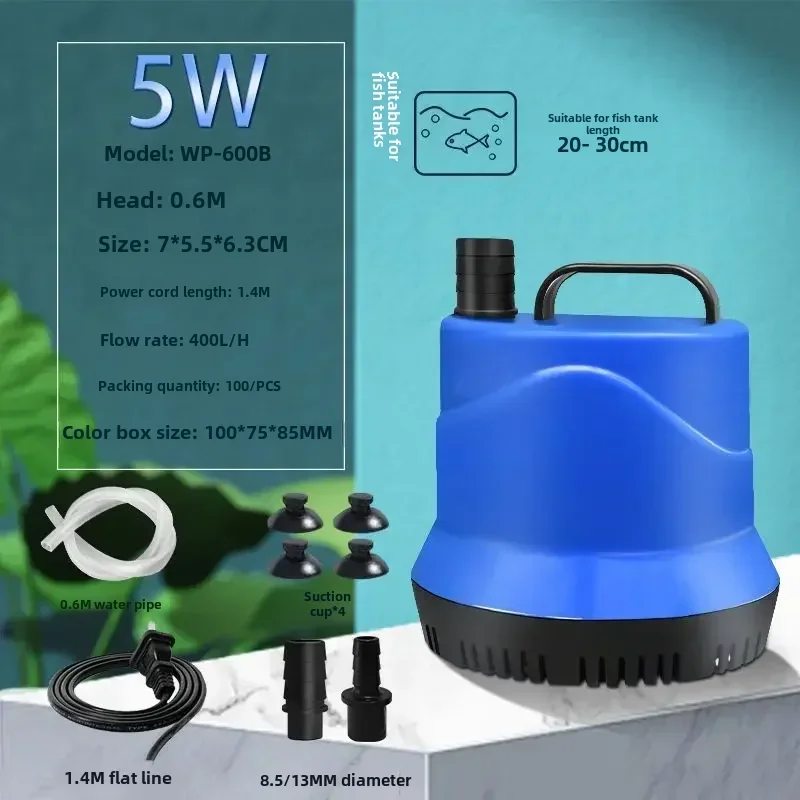 خزان الأسماك مضخة غاطسة صغيرة عمود سيراميك صغير شفط المياه تصفية صامتة أسفل مضخة شفط حوض السمك الغوص مضخات المياه #5