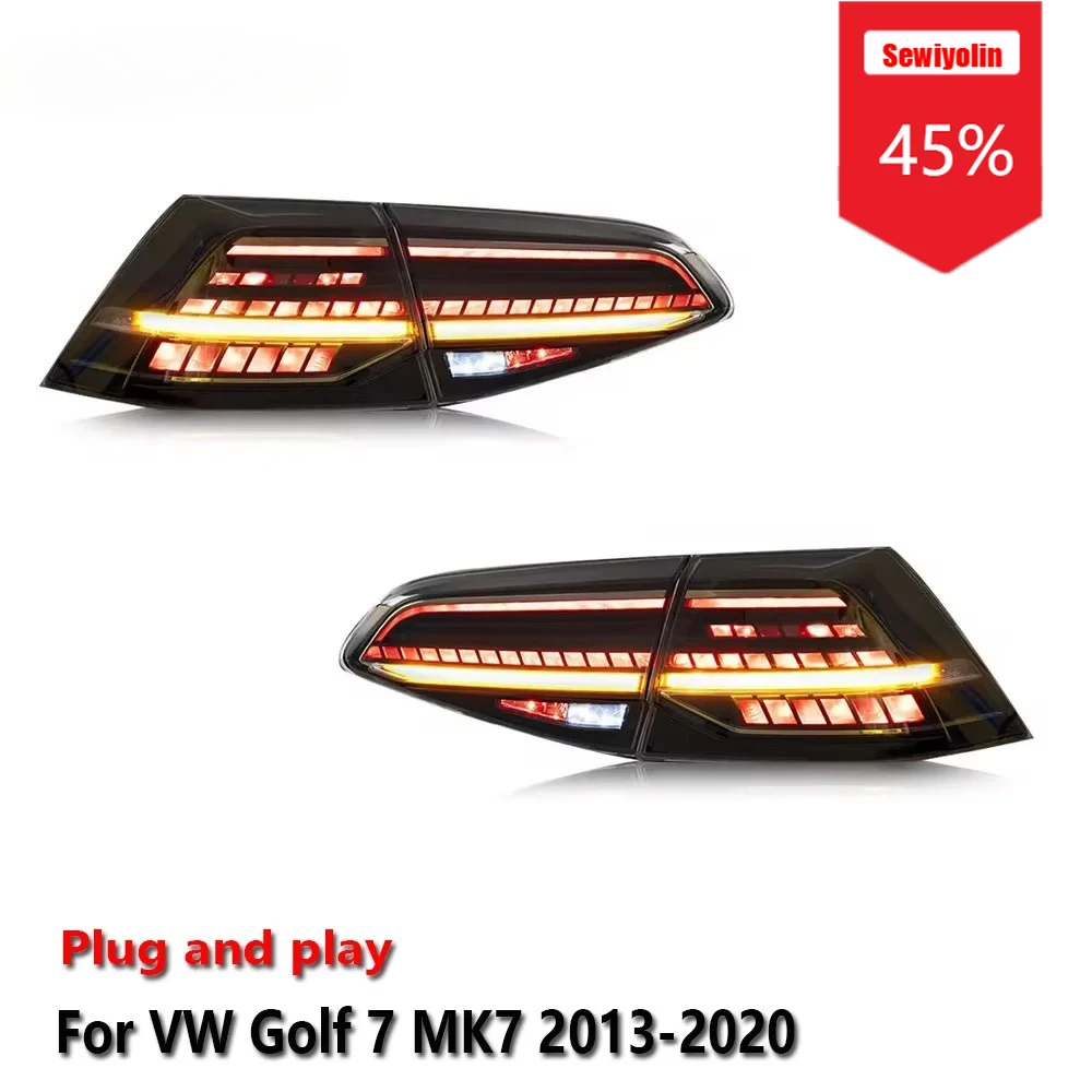 

Автомобильные светодиодные задние фонари Sewiyolin в сборе для VW Golf 7 MK7 2013-2020, автоматические противотуманные фары DRL, стоп-сигналы поворота Plug and Play