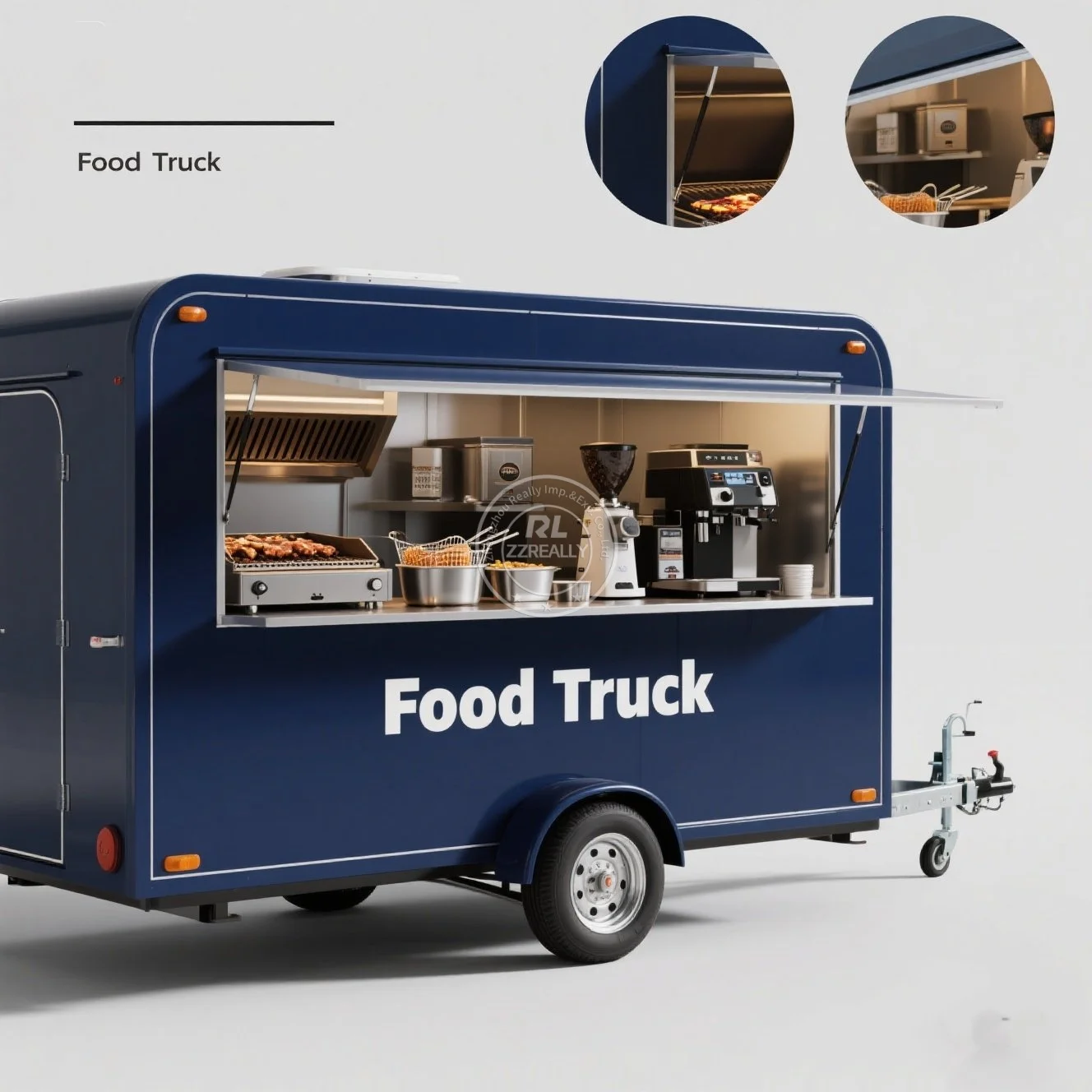 

Mobile Food Cart for Food and Beverage Vending Cart 2025 Best Selling Outdoor Mobile Fast Food Trailer Truck Customized Cart