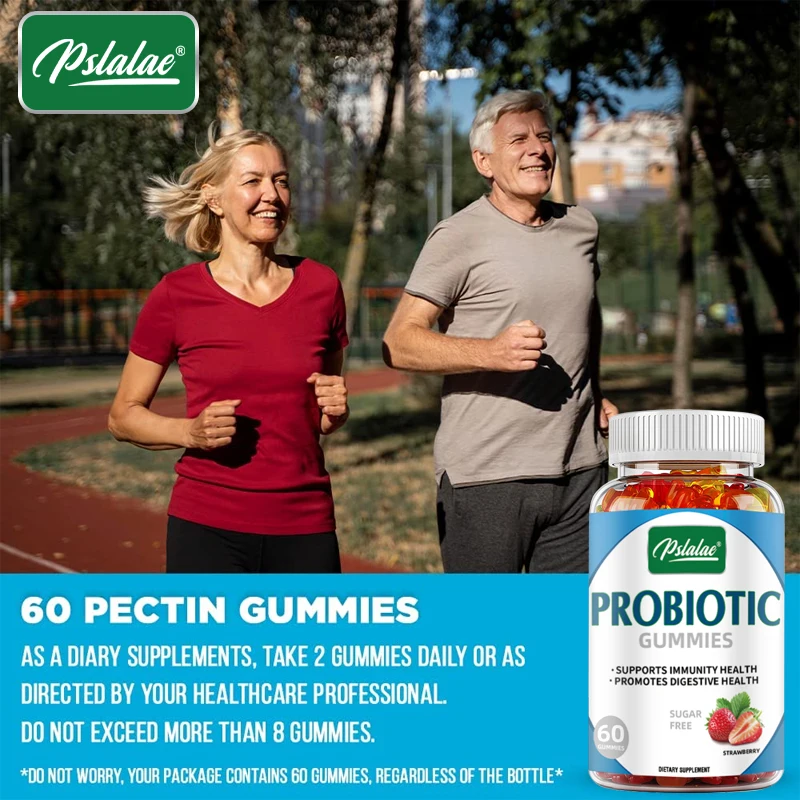 Probiotic Gummies Support The Immune System Promote Health and Digestive BalanceVegan Non-GMO Gummies