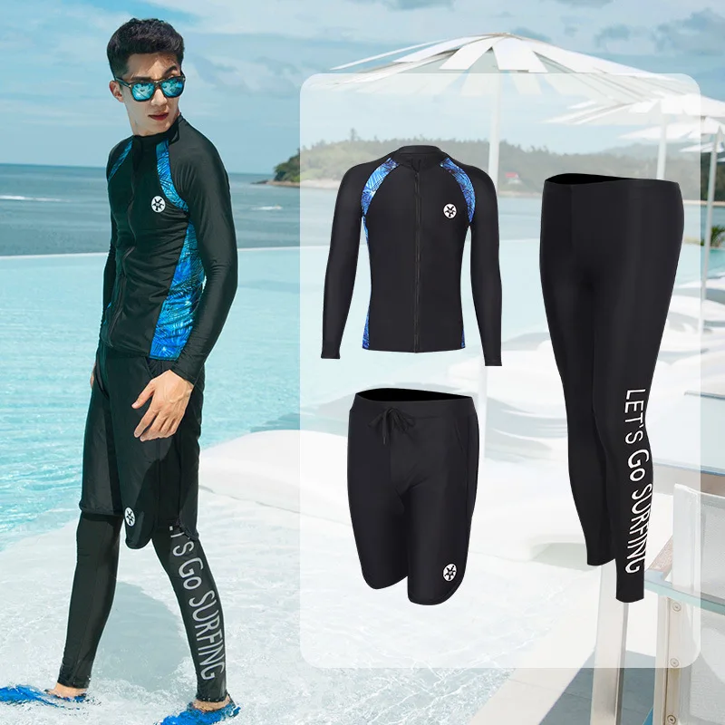 Couple Sports Diving Suit Men and Women Split Snorkeling Surfing Slim Water Wicking and Quick-drying Swimsuit Suit